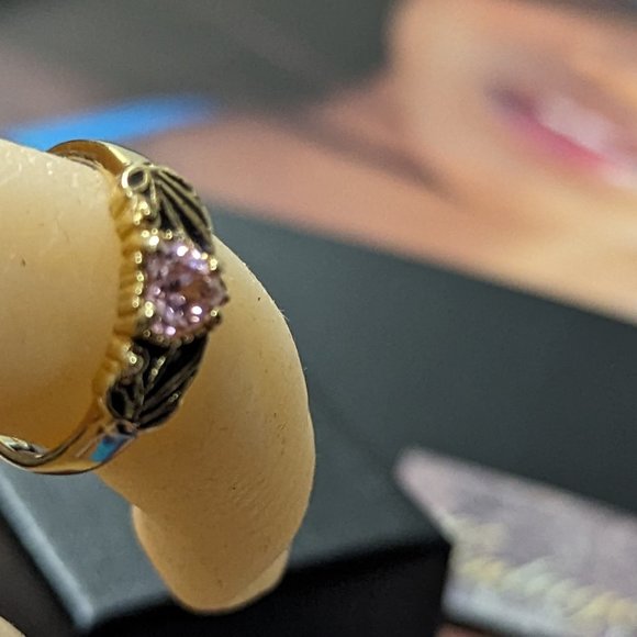 Ring  HEART PINK Sapphire My Loving Heart 18K HGE RSC COVENANT - Picture 2 of 14